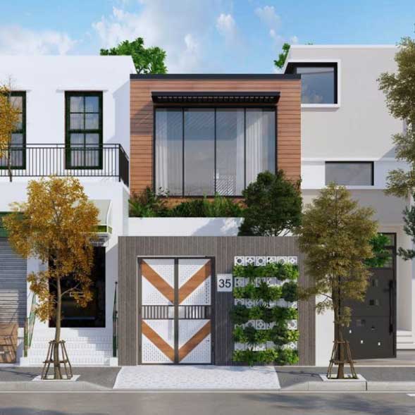 Tuyển chọn những mẫu nhà phố 2 tầng đẹp nhất 2023