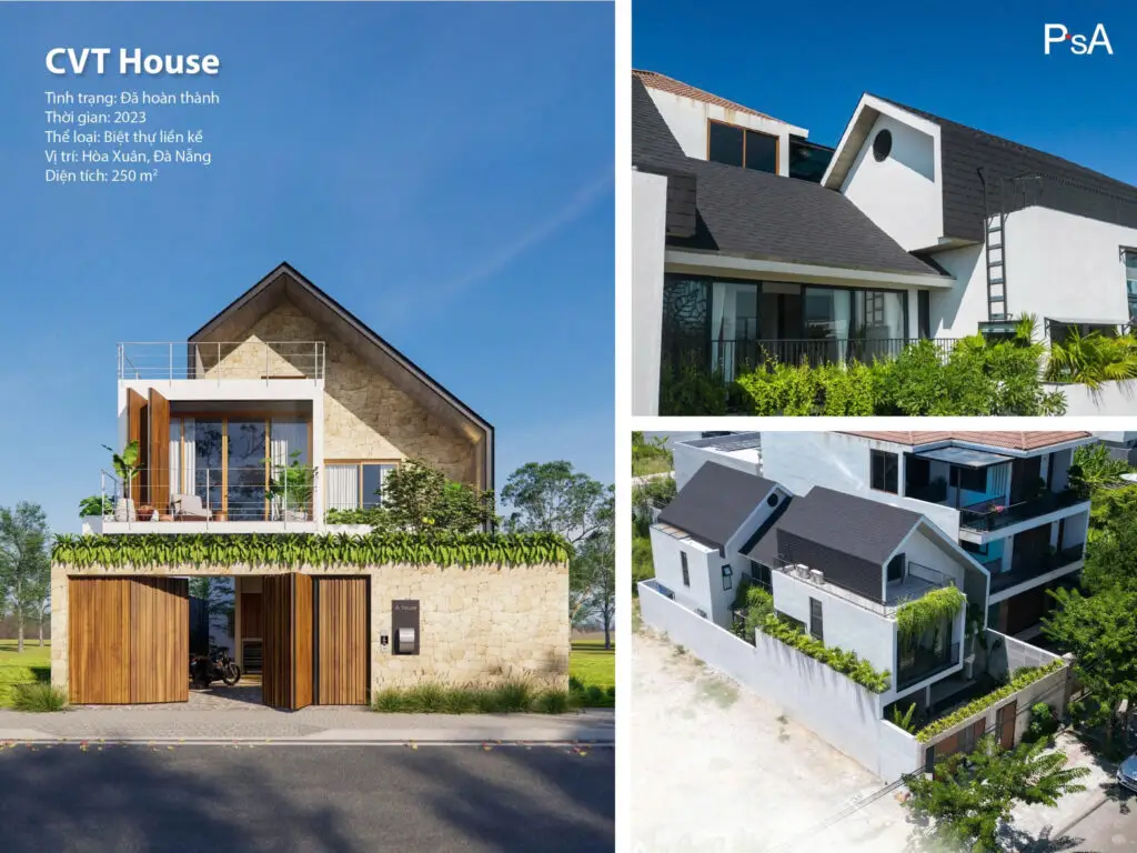 Dự Án CVT - House - Thực tế thi công biệt thự phố hiện đại tại Đà Nẵng